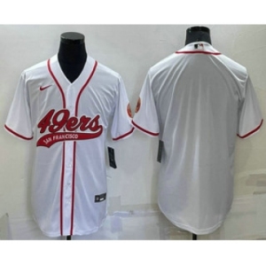 Men's San Francisco 49ers Blank White Stitched MLB Cool Base Nike Baseball Jersey