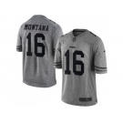 Nike San Francisco 49ers #16 Joe Montana Gray jerseys(Limited)