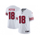 Nike San Francisco 49ers #18 Dante Pettis White Rush Men Stitched NFL Vapor Untouchable Limited Jersey