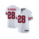 Nike San Francisco 49ers #28 Jerick McKinnon White Rush Men Stitched NFL Vapor Untouchable Limited Jersey