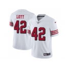 Nike San Francisco 49ers #42 Ronnie Lott White Rush Men Stitched NFL Vapor Untouchable Limited Jersey