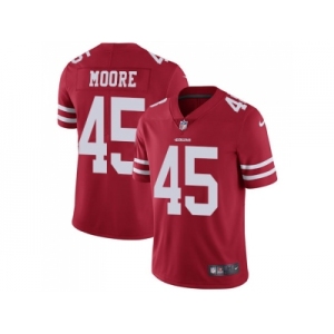 Nike San Francisco 49ers #45 Tarvarius Moore Red Team Color Men Stitched NFL Vapor Untouchable Limited Jersey