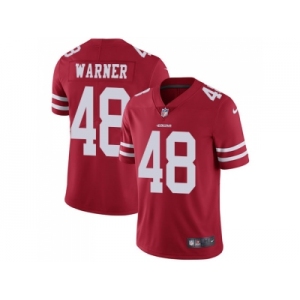 Nike San Francisco 49ers #48 Fred Warner Red Team Color Men Stitched NFL Vapor Untouchable Limited Jersey