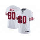 Nike San Francisco 49ers #80 Jerry Rice White Rush Men Stitched NFL Vapor Untouchable Limited Jersey