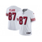 Nike San Francisco 49ers #87 Dwight Clark White Rush Men Stitched NFL Vapor Untouchable Limited Jersey