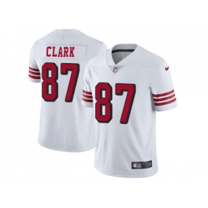 Nike San Francisco 49ers #87 Dwight Clark White Rush Men Stitched NFL Vapor Untouchable Limited Jersey