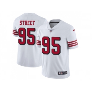 Nike San Francisco 49ers #95 Kentavius Street White Rush Men Stitched NFL Vapor Untouchable Limited Jersey