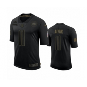 San Francisco 49ers #11 Brandon Aiyuk Black 2020 Salute To Service Limited Jersey