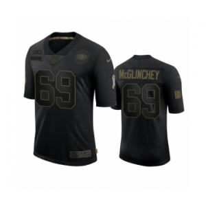 San Francisco 49ers #69 Mike McGlinchey Black 2020 Salute To Service Limited Jersey