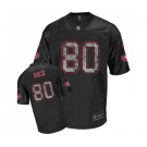 San Francisco 49ers #80 Jerry Rice Authentic Sideline Black United Throwback Football Jersey