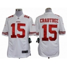 nike nfl jerseys san francisco 49ers #15 crabtree white[nike limited]