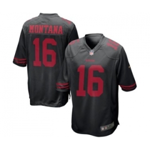 nike nfl jerseys san francisco 49ers #16 montana black[nike limited]