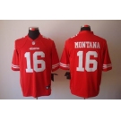 nike nfl jerseys san francisco 49ers #16 montana red[nike limited]