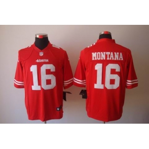 nike nfl jerseys san francisco 49ers #16 montana red[nike limited]