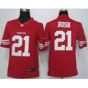 nike nfl jerseys san francisco 49ers #21 bush red[nike Limited][bush]