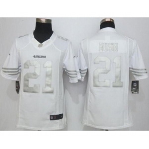 nike nfl jerseys san francisco 49ers #21 bush white Platinum[nike limited][bush]