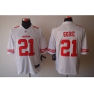 nike nfl jerseys san francisco 49ers #21 gore white[nike limited]