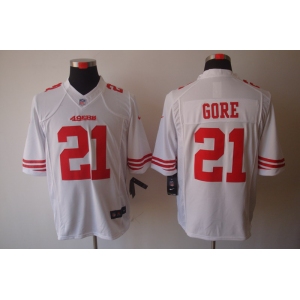 nike nfl jerseys san francisco 49ers #21 gore white[nike limited]