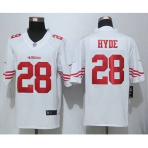 nike nfl jerseys san francisco 49ers #28 hyde white[nike Limited]