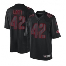 nike nfl jerseys san francisco 49ers #42 ronnie lott black[nike impact limited]