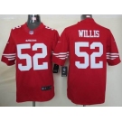 nike nfl jerseys san francisco 49ers #52 willis red[nike limited]