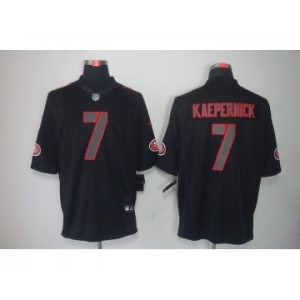 nike nfl jerseys san francisco 49ers #7 kaepernick black[nike impact limited]