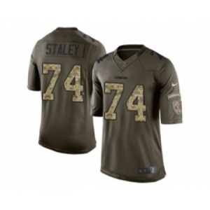 nike nfl jerseys san francisco 49ers #74 staley army green[nike Limited Salute To Service]