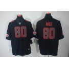 nike nfl jerseys san francisco 49ers #80 jerry rice black[nike limited]