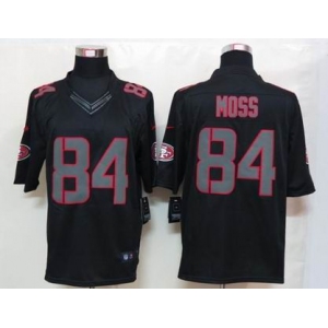 nike nfl jerseys san francisco 49ers #84 moss black[nike limited]