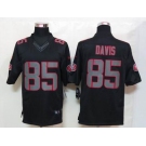 nike nfl jerseys san francisco 49ers #85 davis black[nike limited]