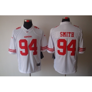 nike nfl jerseys san francisco 49ers #94 smith white[nike limited]