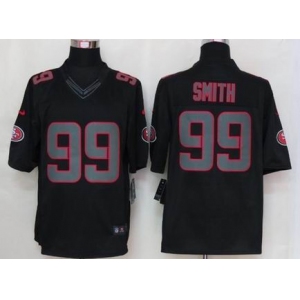 nike nfl jerseys san francisco 49ers #99 smith black[nike limited]
