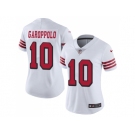 Women Nike San Francisco 49ers #10 Jimmy Garoppolo White Rush Stitched NFL Vapor Untouchable Limited Jersey