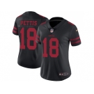 Women Nike San Francisco 49ers #18 Dante Pettis Black Alternate Stitched NFL Vapor Untouchable Limited Jersey