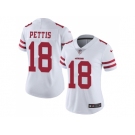 Women Nike San Francisco 49ers #18 Dante Pettis White Stitched NFL Vapor Untouchable Limited Jersey