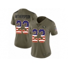 Women Nike San Francisco 49ers #23 Ahkello Witherspoon Limited Olive USA Flag 2017 Salute to Service NFL Jersey