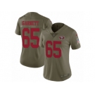 Women Nike San Francisco 49ers #65 Joshua Garnett Limited Olive 2017 Salute to Service NFL Jersey