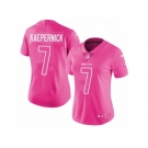 Women Nike San Francisco 49ers #7 Colin Kaepernick Limited Pink Rush Fashion NFL Jersey