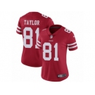 Women Nike San Francisco 49ers #81 Trent Taylor Red Team Color Vapor Untouchable Limited Player NFL Jersey