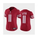 Women San Francisco 49ers #11 Brandon Aiyuk Red Team Color Stitched NFL Vapor Untouchable Limited Jersey