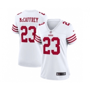 Women's NFL San Francisco 49ers #23 Christian McCaffrey White Stitched Game Jersey