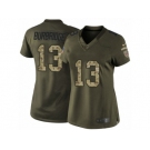 Women's Nike San Francisco 49ers #13 Aaron Burbridge Limited Green Salute to Service NFL Jersey