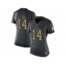 Women's Nike San Francisco 49ers #14 Y.A. Tittle Limited Black 2016 Salute to Service NFL Jersey