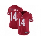 Women's Nike San Francisco 49ers #14 Y.A. Tittle Vapor Untouchable Limited Red Team Color NFL Jersey