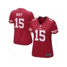 Women's Nike San Francisco 49ers #15 Josh Huff Limited Red Team Color NFL Jersey