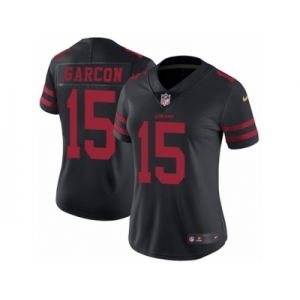 Women's Nike San Francisco 49ers #15 Pierre Garcon Vapor Untouchable Limited Black NFL Jersey
