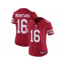 Women's Nike San Francisco 49ers #16 Joe Montana Vapor Untouchable Limited Red Team Color NFL Jersey