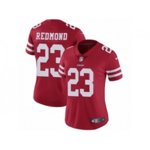 Women's Nike San Francisco 49ers #23 Will Redmond Vapor Untouchable Limited Red Team Color NFL Jersey