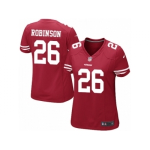Women's Nike San Francisco 49ers #26 Rashard Robinson Game Red Team Color NFL Jersey