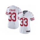 Women's Nike San Francisco 49ers #33 Roger Craig Vapor Untouchable Limited White NFL Jersey